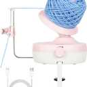 Yocrefun Electric Yarn Winder, Automatic Yarn Ball Winder for Crocheting & Knitting, Stepless Speed, Easy to Use, Efficient Large Capacity Yarn Cake Maker, Ideal Gift for Yarn Lovers (Pink)