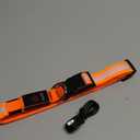 Vizpet LED Dog Collar, Light Up Dog Collar Adjustable USB Rechargeable Super Bright Safety Light Glowing Collars for Dogs(Large,Orange) (Large[18.89-23.62 inch])
