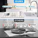 Large Stone Dish Drying Mat for Kitchen Counter,24"(L)16"(W),Collapsible Quick Dry Dish Drying Mat,Diatomaceous Earth Mats for Cutlery, Pots and Bottles,Match Any Countertop (23.6" x 15.3")