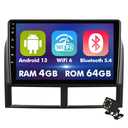 9 Inch IPS Touchscreen Android 14 Car Stereo for Jeep Grand Cherokee 1999-2004 with Wireless CarPlay & Android Auto 4+64GB Car Radio, Support GPS, WiFi 6, Bluetooth,5.4, Backup Camera, SWC, Dual USB