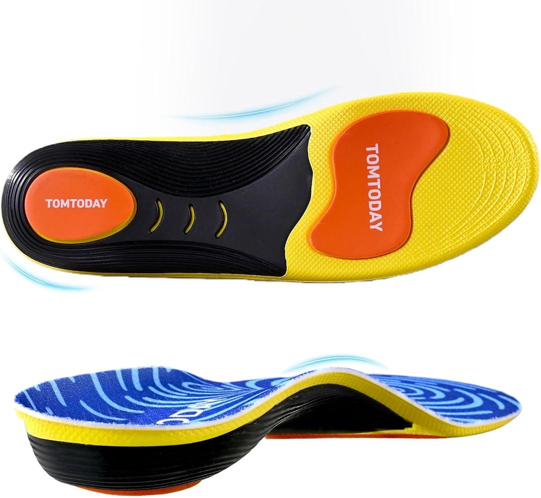 High Arch Support Pain Relief Inserts for Plantar Fasciitis & Flat Feet, 230+ lbs Heavy Duty Orthotic Insoles for Men Women, Work Boot Shoe Insoles for All Day Standing, Size: MEN7.5-8|WOMEN8.5-9--(260mm)