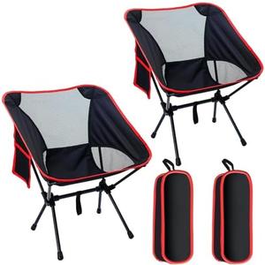 Doseno Camping Chairs Portable, Foldable Chair Lightweight, Backpacking Chair for Adults, Folding Chairs for Outside Camp (Medium-2)
