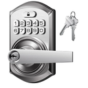 TEEHO TE004 Keyless Entry Keypad Door Lock with Handle - Smart Digital Electronic Lock for Interior Door with Anti-Peeping, Auto Lock & Passage Mode - Easy Installation - Satin Nickel