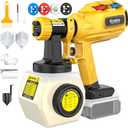 Ecarke Cordless Paint Sprayer Compatible with DeWalt 20V Battery - Side-Fill Design (No Disassembly) & Onboard Nozzle Storage - 43,000 RPM, 1200mL Tank, 4 Nozzles - DIY to Pro Use (Tool Only)