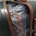 LIGHT FLIGHT Luggage Sets, 3 Piece Durable Suitcase Set with Spinner Wheels, 3 Pcs Hard Shell Lightweight Luggage with TSA Lock, Large Checked Travel Suitcases, 20/24/28 Inch,Green/Brown