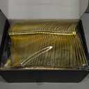 360 Count Extra Heavy Duty Gold Plastic Forks Disposable, BPA-Free, Heat Resistant, Solid and Durable Disposable Forks Bulk, Premium Plastic Forks heavy duty for Party Supply