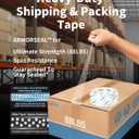 Heavy Duty Packing Tape with Dispenser, 36 Rolls x 1.88 in. x 60 yds. x 2.7 MiL, Strong Hold HD Clear Packaging Tape Secure Sealing for Cardboard, Bubble Wrap, Shipping Supplies, Total 2160 yds.