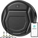 Lefant M210 Robot Vacuum Cleaner, 120-Min Runtime, Compact Design, Powerful Suction, Low Noise, Wi-Fi/App/Voice Control, Self-Charging, Scheduled Cleaning, Ideal for Pet Hair and Hard Floors, Black (Small)