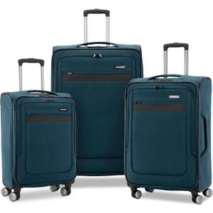 Samsonite Ascella 3.0 Softside Expandable Luggage with Spinner Wheels, 3-Piece Set (20/25/28), Teal/Black