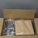 Blulu 6 Pcs Wire Bread Baskets for Serving 9.8 x 8.5 x 3.7 Inch Small Metal Chrome Rounded Square Silver Fast Food Basket Storage for Fruits Bread Burger Serving Organizing