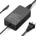 Surface Pro Charger 65W 15V 4A Surface Laptop Charger Replacement for Microsoft Surface Pro X/9/8/7/6/5/4/3 Surface Laptop1/2/3/4/5/Studio Surface Go1/2/3 Surface Book1/2/3 Power Supply Adapter