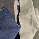 Washable Low-Profile Geometric Area Rug, 0.2 inch Thin Abstract Rug Design for Living Room & Bedroom Decor, 5x7 ft Blue Grey Modern Non-Slip Floor Rug