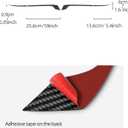 BETTERHUMZ Car Rear View Mirror Decor Strips Compatible with Tesla Model Y Juniper 2017-2025 2026,Carbon Fiber Sticker Car Exterior Accessories (Black)