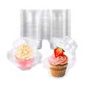 NPLUX 50 Pack Individual Cupcake Containers Plastic Cupcake Boxes Cupcake Holders Stackable Deep Dome Cupcake Carrier