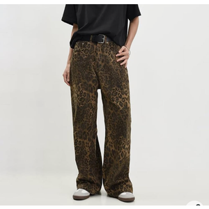 Leopard Jeans Women&Men Denim Pants 4