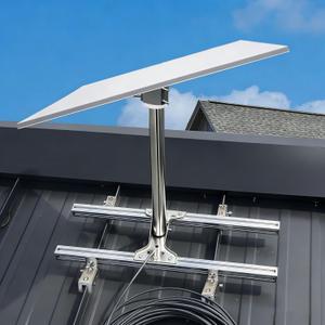 Adjustable for Starlink Standard 4/4X/Gen 3 Mount for Standing Seam Metal Roof with Starlink Pipe Adapter,Strong Load-Bearing Capacity,Alloy,No Drilling Required (for Starlink Gen 3)