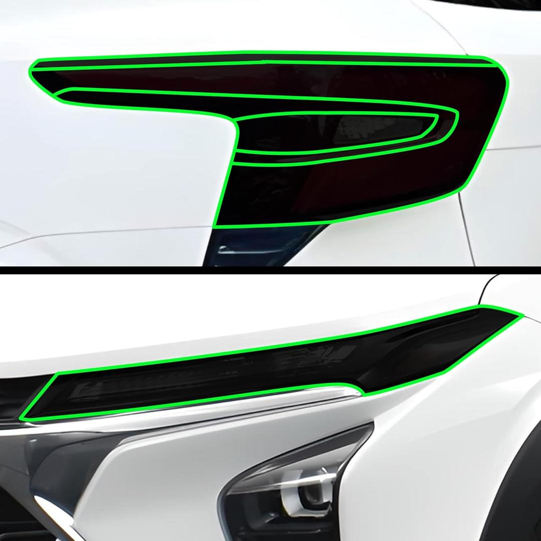 BOGAR TECH DESIGNS Full Headlight Taillight Tint Kit Compatible with Chevrolet Trax 2024-2026, Dark Smoke