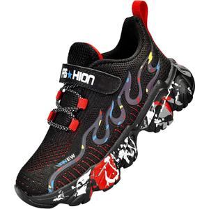 Uerymit Boys Girls Sneakers Slip On Athletic Running Shoes, 5 Big Kid