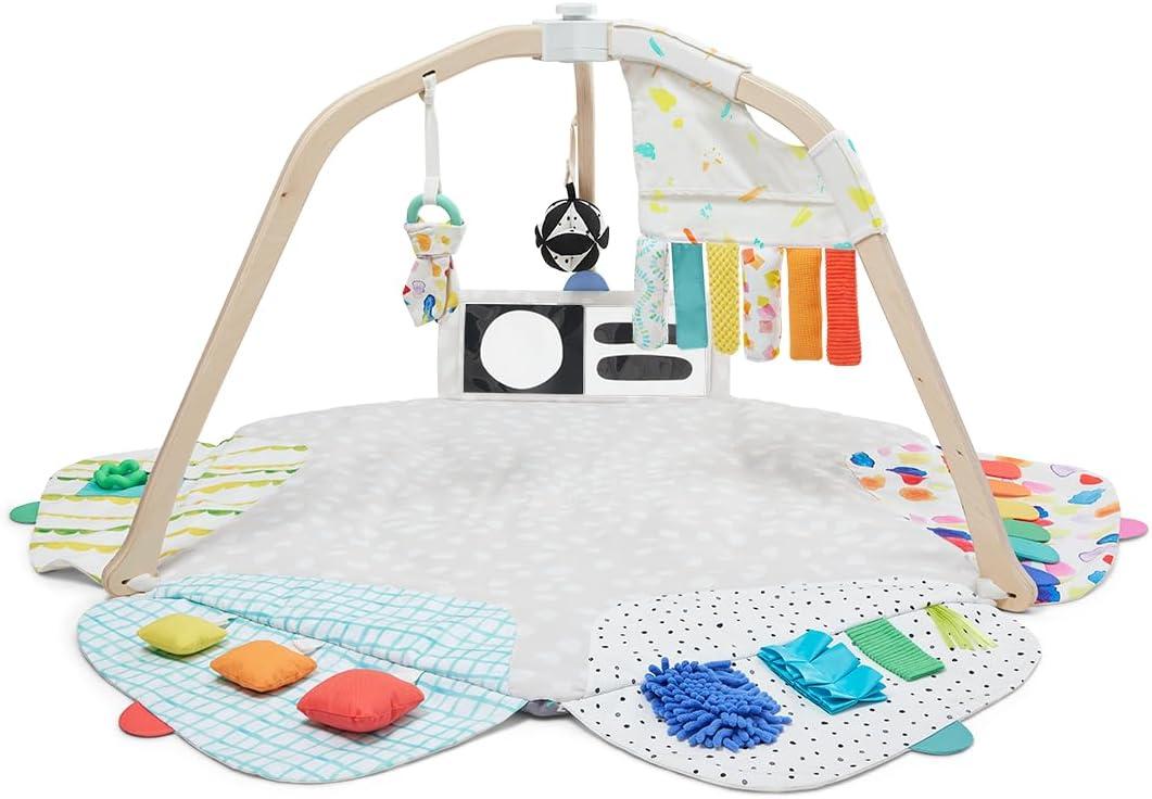 Lovevery, The Play Gym with Sensory Strands, Tummy Time Play Mat with Developmental Zones & Detachable Sensory Toys, Parent-Approved Baby Essential