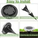 INCX 4.6 inch Solar Lights Outdoor Waterproof,16 Pack Solar Ground Light for Outside, Solar Garden Lights Landscape Lighting for Patio Pathway Lawn Yard Deck Driveway Walkway, Warm White