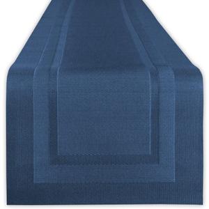 DII PVC Tabletop Collection Woven Indoor/Outdoor, Table Runner, 14x72, Nautical Blue