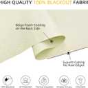 ChrisDowa Blackout Window Shades, Cordless Roller Blinds for Indoor Windows | 29" W x 72" H, Beige, Striped Fabric with Valance, Free-Stop, Thermal Insulated, Pull Down Door Shades for Home & Office
