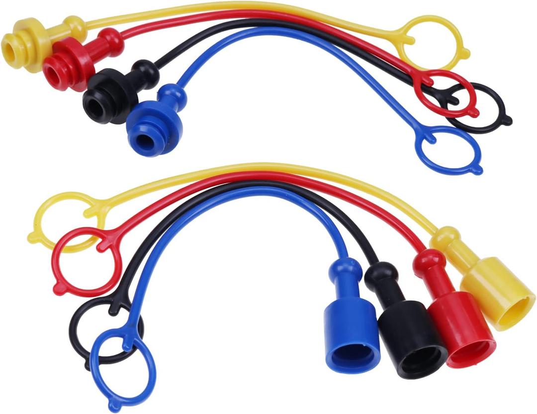 JZGRDN 8PK Hydraulic Quick Coupler Dust Cap & Plug Set Compatible with 1/4" John Deere 54D 60D 1023E 1025R 1026R 2025R 2026R 2032R 2036R 2038R 2305 2320 2720 2520 120R D120 D160 H120 H160 H165 X950R