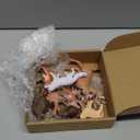 10 Pieces Forest Animals Figures Miniature Woodland Animal Figurines Small Squirrel Beaver Rabbit Deer Family Educational Playset Toys Cake Toppers for Graduation Gift Birthday Party Supplies