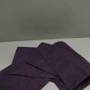 Softalker Faux Linen Placemats Set of 4-12 x 18 Inch, Heat Resistant Double Layered Durable Burlap Farmhouse Place Mats, Non-Slip Washable Rustic Table Mats for Dining, Kitchen, Party, Purple