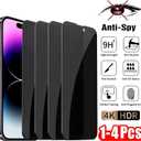 1-4Pcs Anti-Spy Privacy Screen Protectors for iPhone 16/15/14/13/12/11 Pro Max Mini Plus 9H Tempered Glass with 28 Anti-Peep Phone Screen Film (For iPhone 11 Pro,1PCS Privacy Glass)