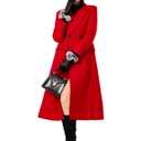 VIKIDEER Elegant Super Warm Fur Lined Gloves Women Leather Gloves Rabbit Fur Lining and Cuffs Touchscreen Driving (Medium, Black)