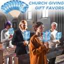 Sherr 50 Pcs Christian Church Fans Bulk the Lord's Prayer Church Fans Parlor Fans Religious Fans Hand Held Church Handheld Fans Church Products for Church Services