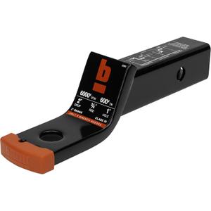 bROK Products 32960 Ball Mount 2"x2"Drop, 1" Ball, Black Powdercoat