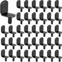 QTLCOHD 100Pcs Shelf Support Pegs 5mm Cabinet Shelf Pins L-Shaped Shelf Pins Style Metal Adjustable Shelving Pegs with Rubber Sleeve for Wood Shelving Cabinet Bookcase (Black)