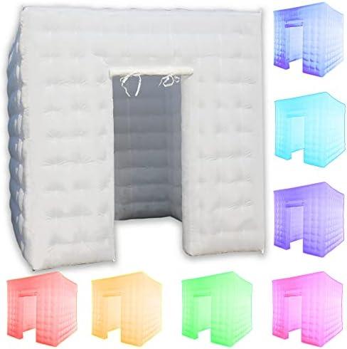 Xmaybang Inflatable Photo Booth Enclosure 1 Doors, with Led Light, Blower, for Advertising, Bars, Shopping Malls, Events, Trade Shows, Photo Booth Companies