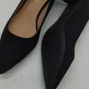 DREAM PAIRS Womens Chunky Low Block Heels Closed Toe Dress Pumps Shoes (10, Black/Nubuck/Pu)