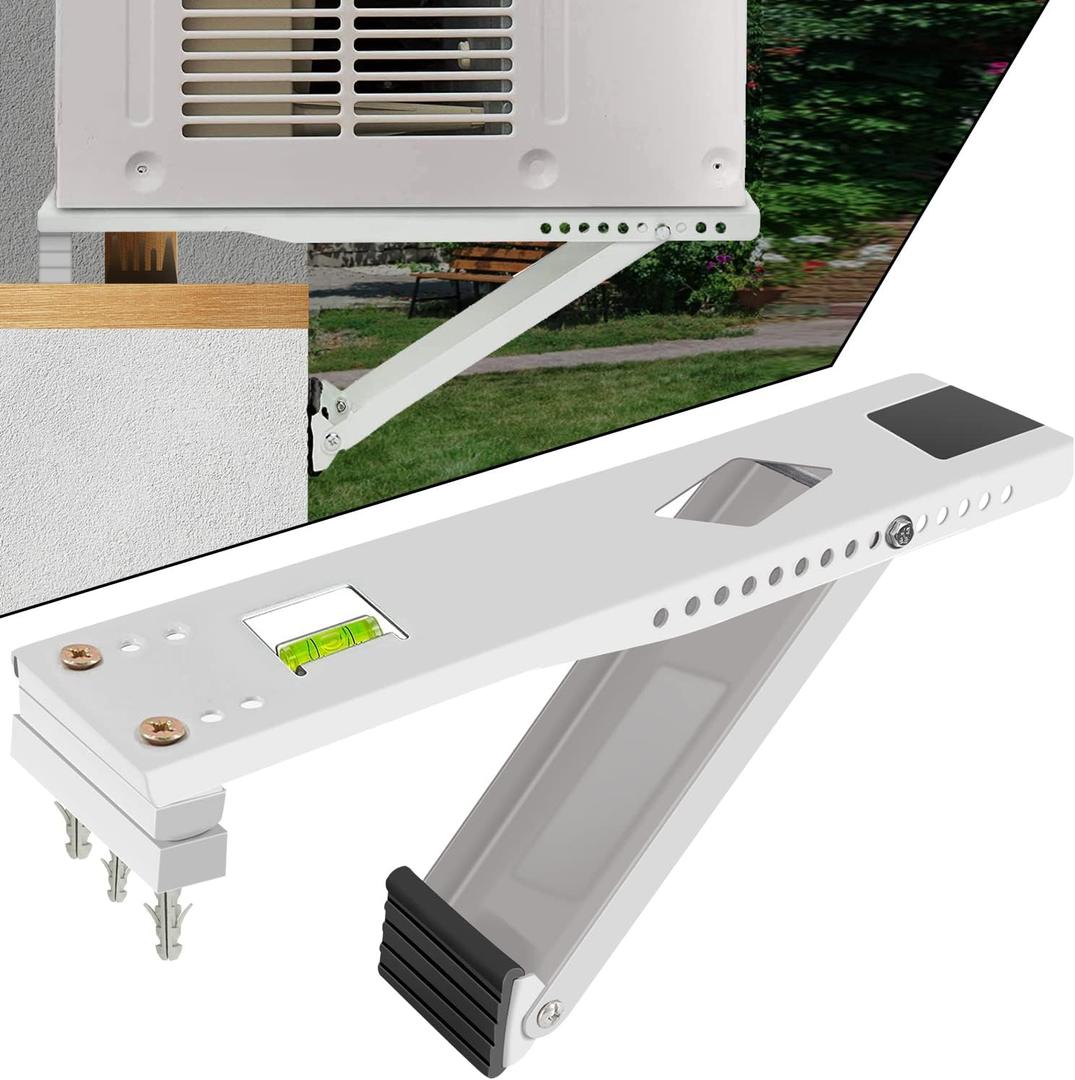 Window Air Conditioner Support Bracket,Relieves Weight Stress On The Window Frame A/C Safe Support Bracket Installs from Inside The House Built-in Bubble Level Window AC Mount Bracket up to 85lbs