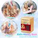 Refasy Piggy Bank Cash Coin Can ATM Bank Electronic Coin Money Bank for Kids Age 3-12, Money Savings Box Mini ATM Coin Bank Toys Gifts for 3 4 5 6 7 8 9 10 11 12 Year Old Boys Girls