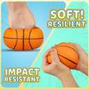 Dilabnba Mini Foam Basketballs (3-Pack, Orange), 5'' Soft Indoor/Outdoor Replacement Balls Toys for Kids, Perfect for Over The Door Basketball Hoops, Play for Bedroom Office Pool Beach