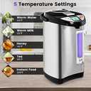 Instant Electric Hot Water Boiler and Warmer, 5-Liter LCD Water Pot with 5 Stage Temperature Settings, Safety Lock to Prevent Spillage, Stainless Steel Hot Water Dispenser
