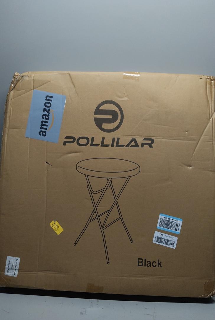 pollilar Cocktail Table 28in Bar Height Folding High Top Table Black
43.3in Tall Portable Foldable Design Round Plastic HDPE Top Removable Legs Bistro Backyard Patio Garden Events Furniture