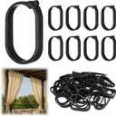Kathfly 50pcs Gazebo Curtains Hooks Rustproof Plastic Shower Curtain Rings Hooks Outdoor Gazebo Replacement Parts Accessories for Outdoor Canopy Mosquito Nets Window Drapes Home Hotel Supplies