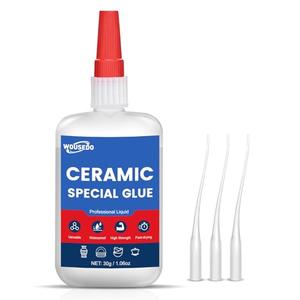 30g Ceramic Super Glue, Instant Bond High Strength Waterproof Adhesive for Porcelain,Clay Pots,Figurine, Pottery, Dishes Repair, DIY Crafts.