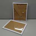 8x11 Picture Frame Set of 2, White Photo Frames High Transparent Wall Gallery Desktop Horizontal Vertical for Canvas Collage Photo Poster Certificate 8 x 11 inches