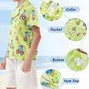 APTRO Boy's Hawaiian Shirt Tropical Beach Casual Summer Shirt #KB02 12-13 Years