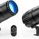 2 Pack 20W Pinspot Light with Remote,RGBWYP+Cyan LED Beam Spot Lights,Ultra Bright Mirror Disco Ball Spotlight Stage Light for DJ Disco Party Bar Club Show Wedding Children's Theater (Blue)