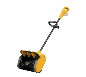 12" Cordless Snow Shovel Compatible with Dewalt 20V Max Battery(NO Battery) Electric Snow Shovel with Directional Plate & Adjustable Front Handle, Cordless Snow Blower for Driveway/Patio (Yellow, A)