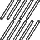 Adjustable Flat Mending Plate with Single Slot Hole, 10pcs 6 1/10" Slotted Flat Straight Mending Plate Support, Flat Fixing Slideable Bracket Connector for Wood Timber, Furniture, DIY Workbench