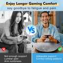 vamorry Gaming Pillow Arm Support Pillow for Bed & Sofa: Ergonomic U-Shaped Lap Pillow with Elbow Rest for Adults & Kids - Reduces Arm Pain & Fatigue During Gaming, Reading, Working & Crocheting