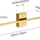 Gold Bathroom Light Fixtures Over Mirror - 39 Inch Dimming Bathroom Vanity Light 28W 3500K LED Vanity Light Bar Modern Wall Sconce Lighting for Mural